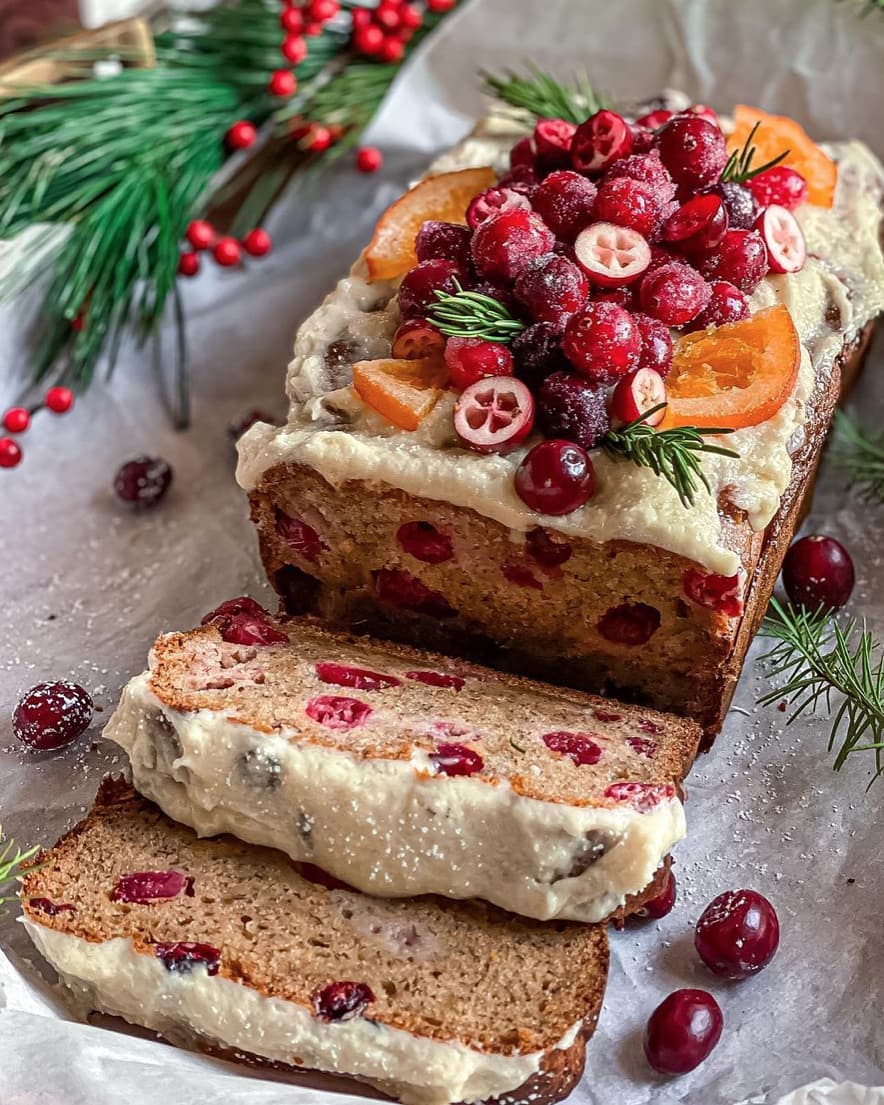 Vegan Cranberry Orange Banana Bread