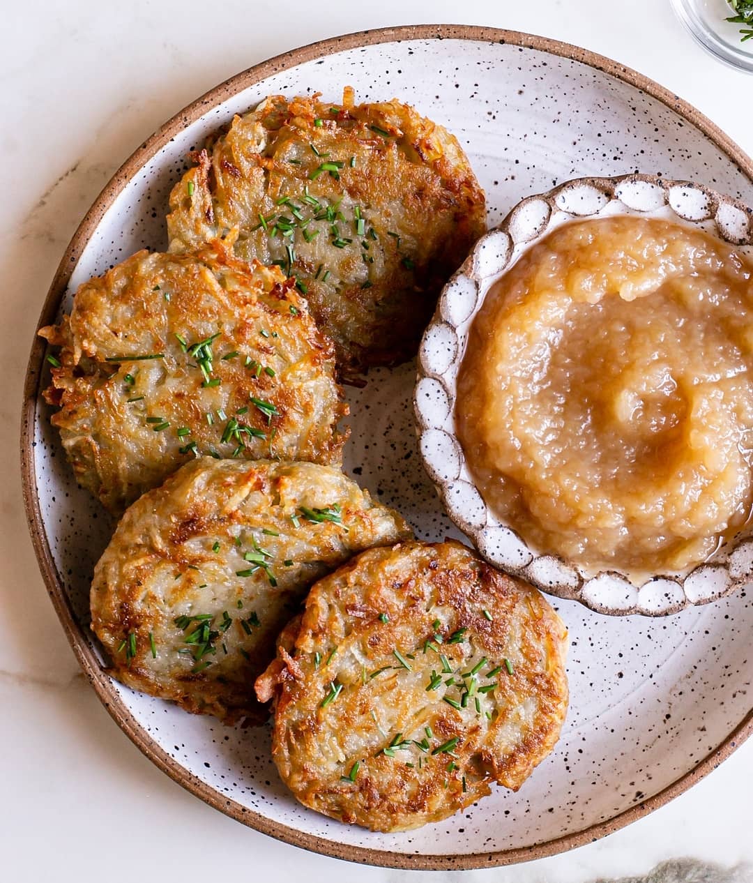 Hearty Potato Pancakes with Applesauce