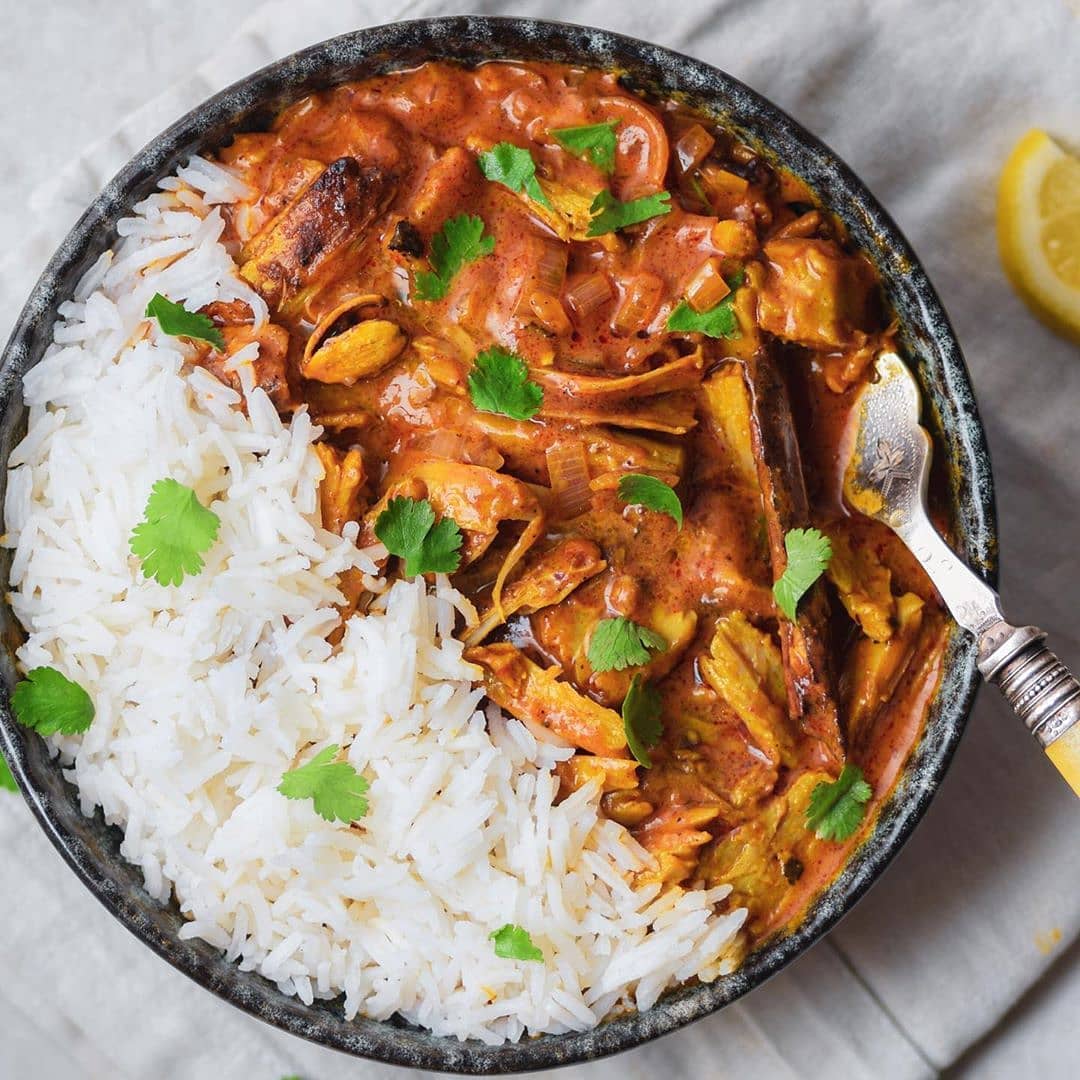 Vegan Butter Chicken with Rice