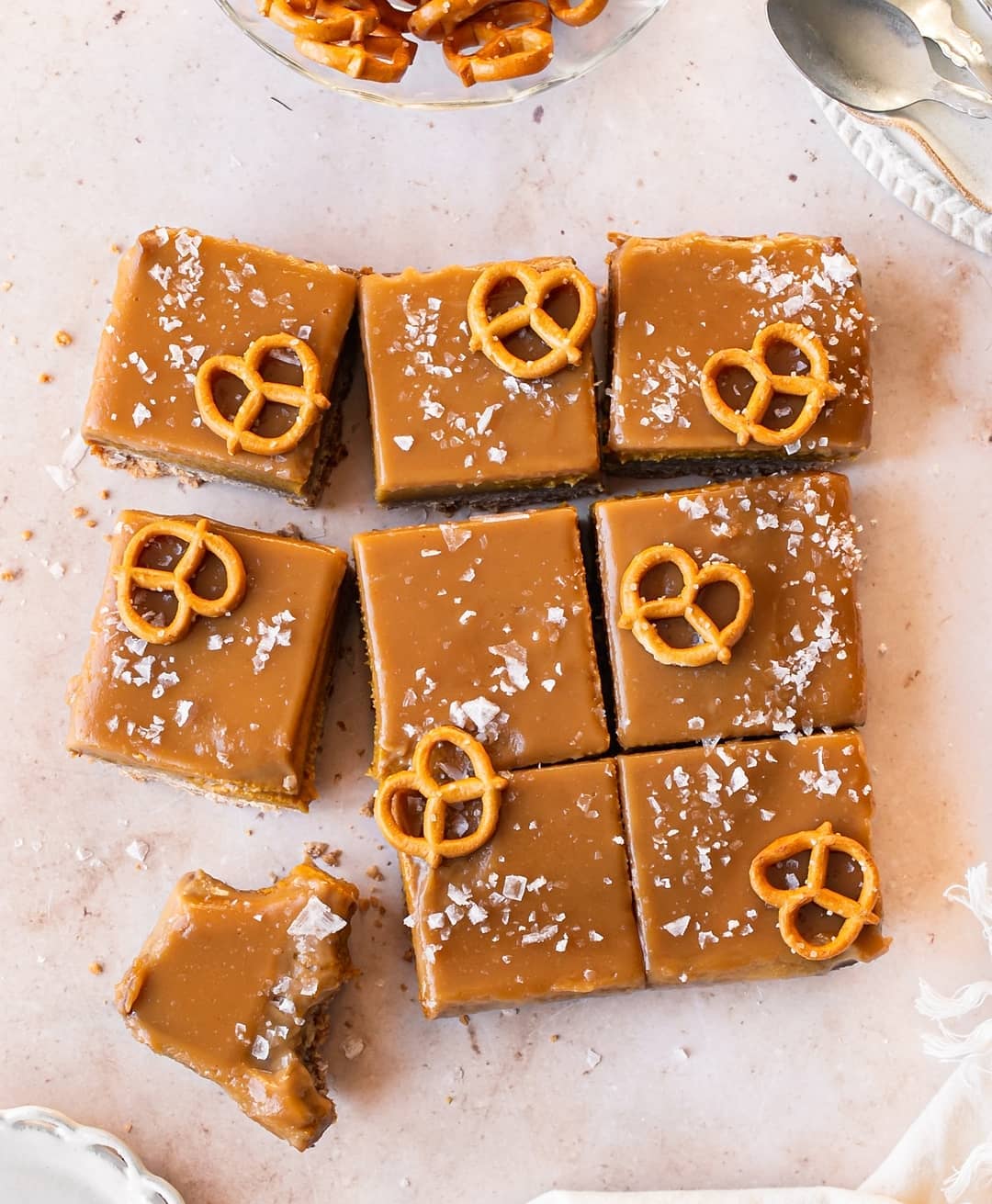 Salted Caramel Pumpkin Pie Bars