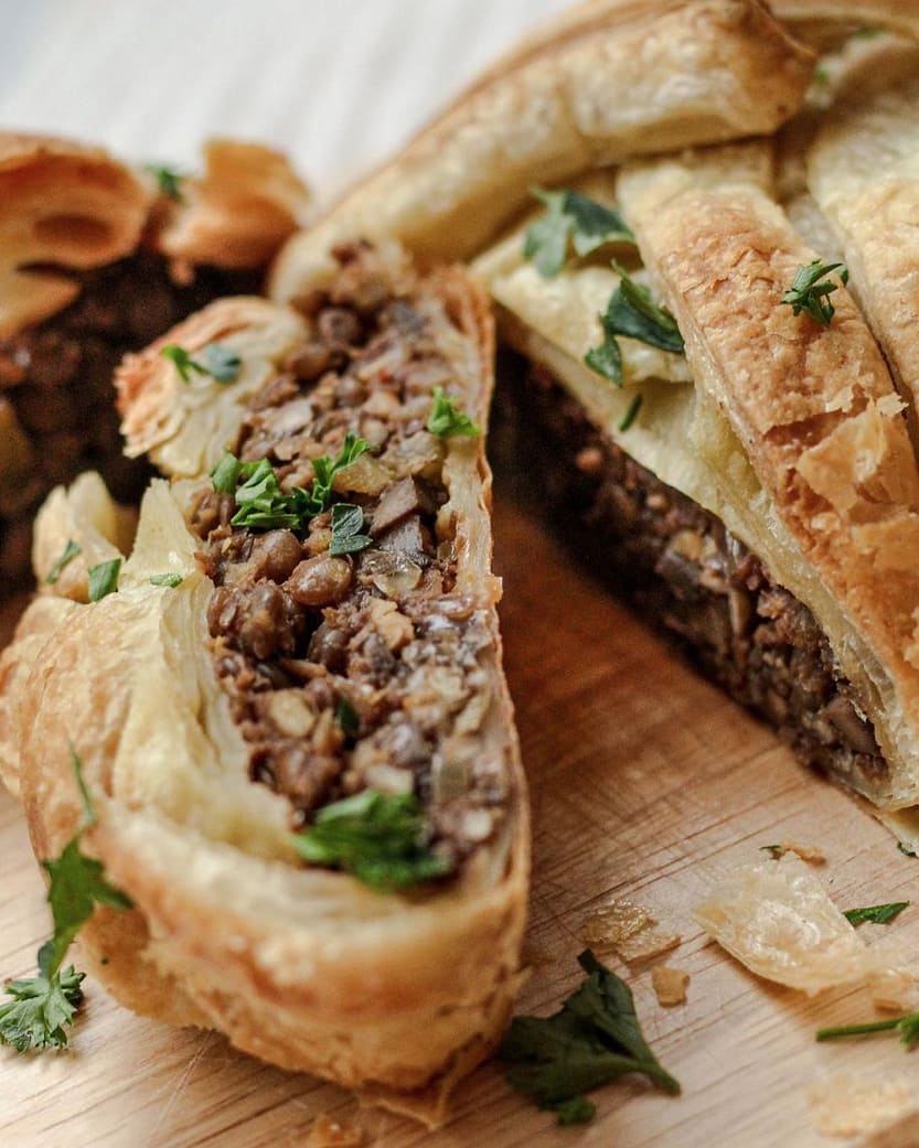 Flaky Puff Pastry Lentil Wellington
