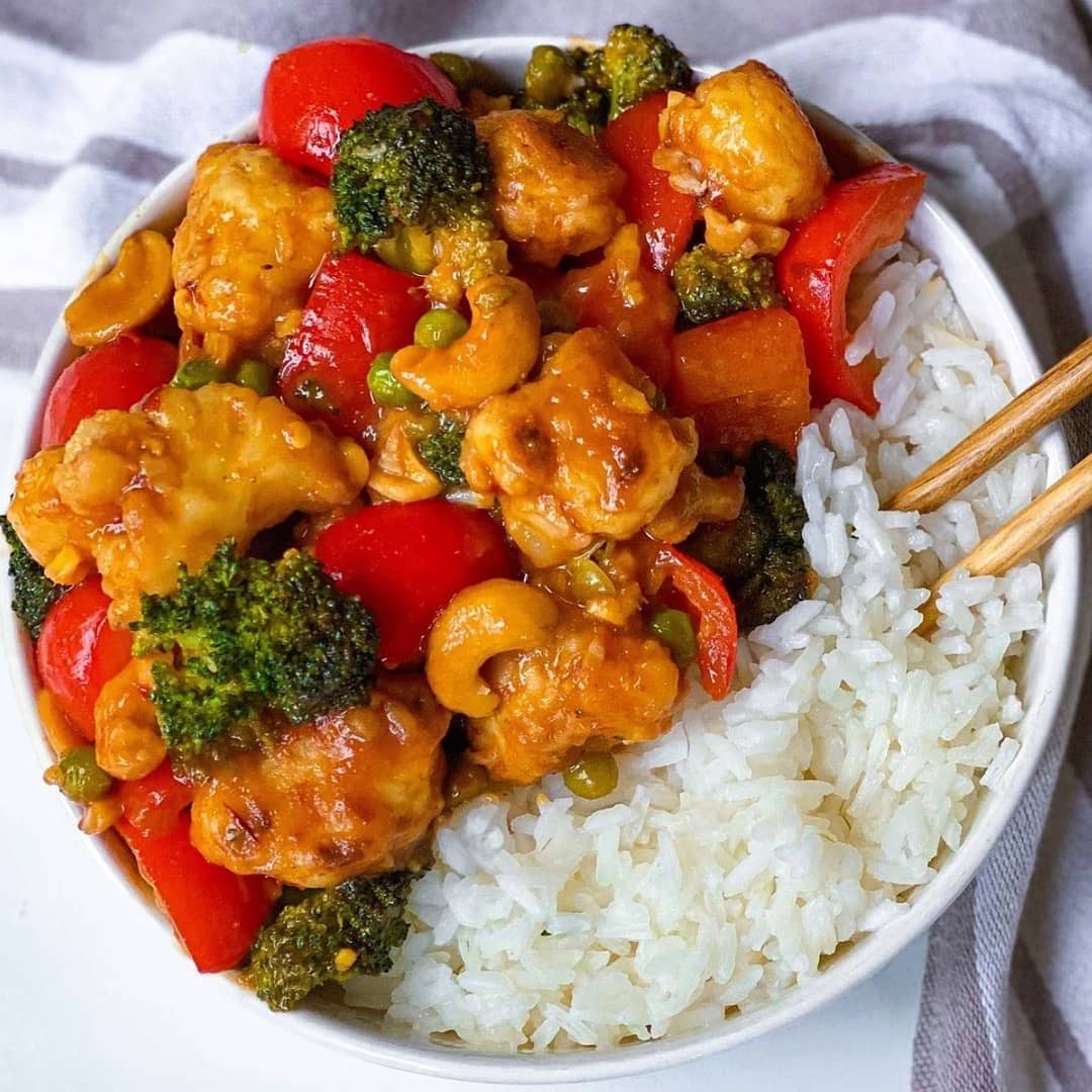 Better Than Takeout Vegan Honey Cashew Cauliflower