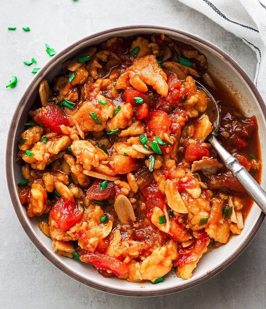 Vegan Tomato Egg Stir Fry