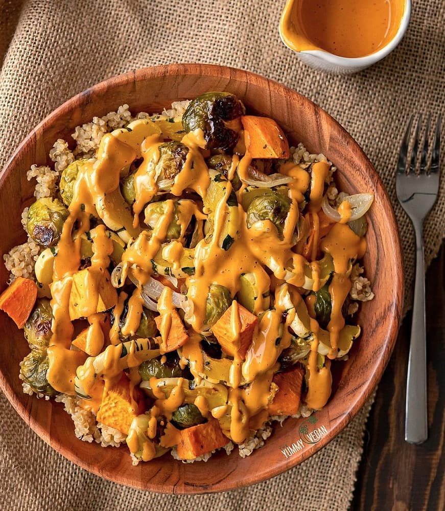 Sweet Chipotle and Roasted Vegetable Quinoa Bowl