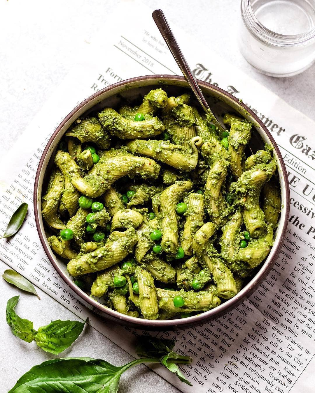 Vegan Basil Pesto Pasta