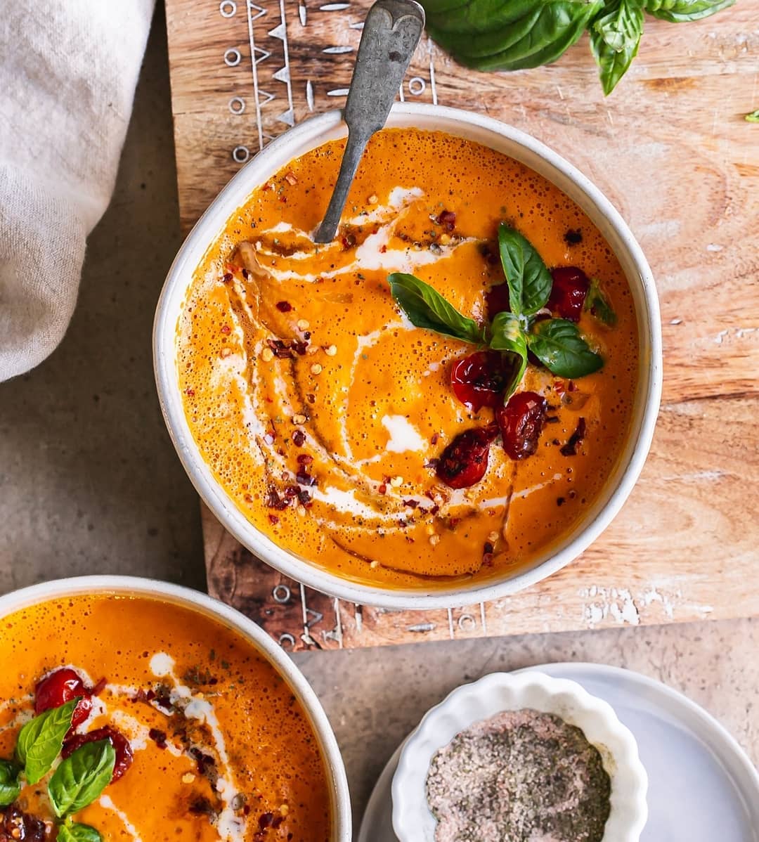 Roasted Creamy Tomato Carrot Soup