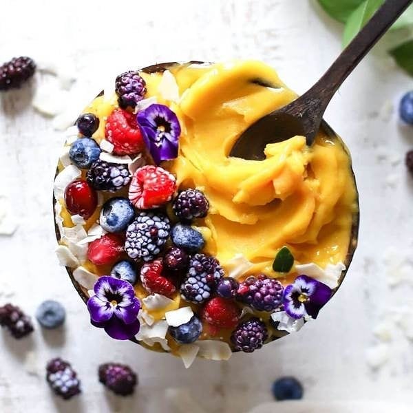 Mango Nice Cream Smoothie Bowl