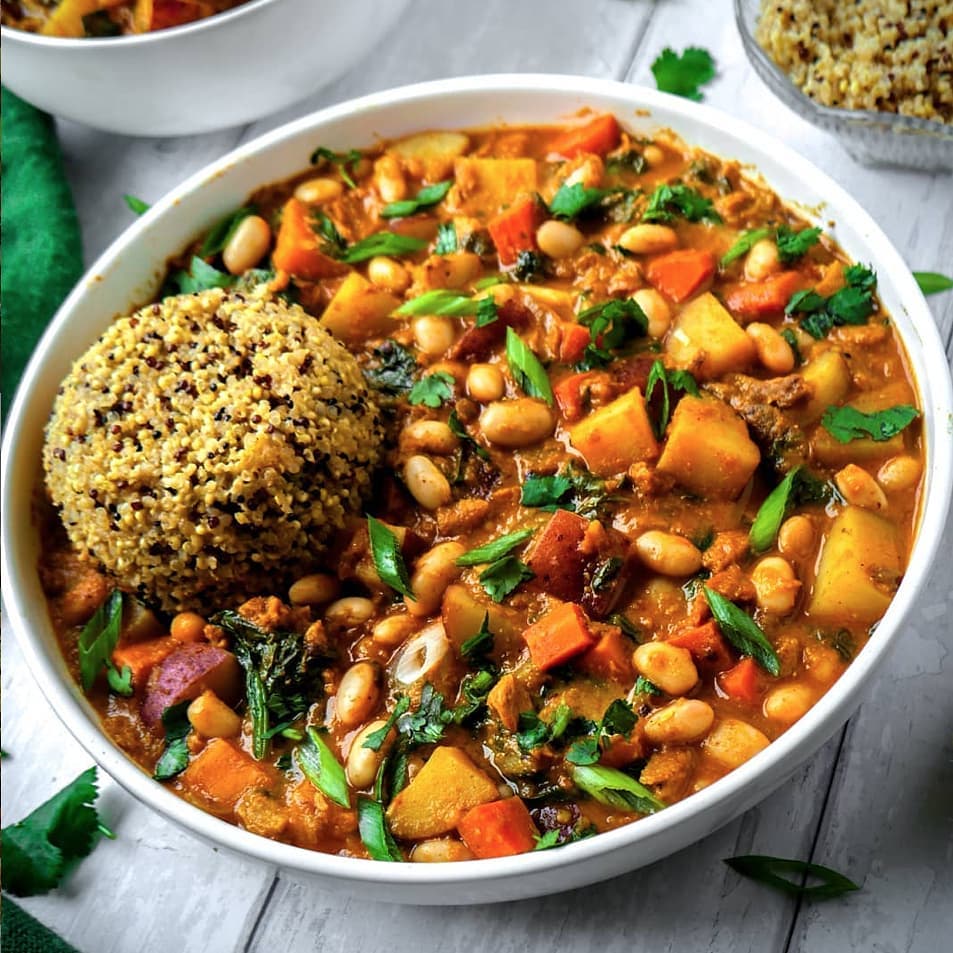 Potato, Eggplant, and White Bean Coconut Curry