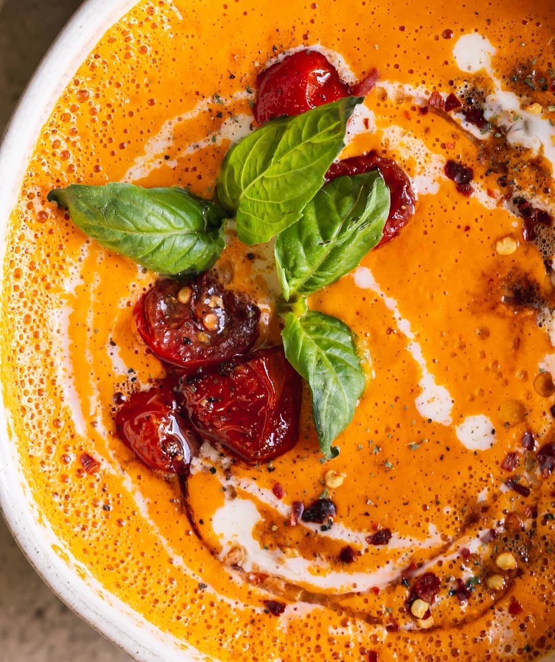 Roasted Creamy Tomato Carrot Soup
