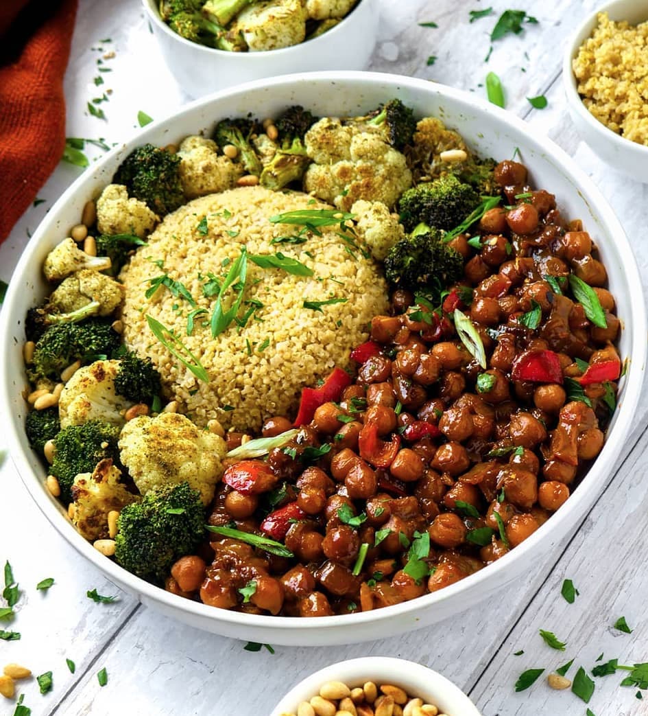 Tahini Molasses Chickpeas with Spices