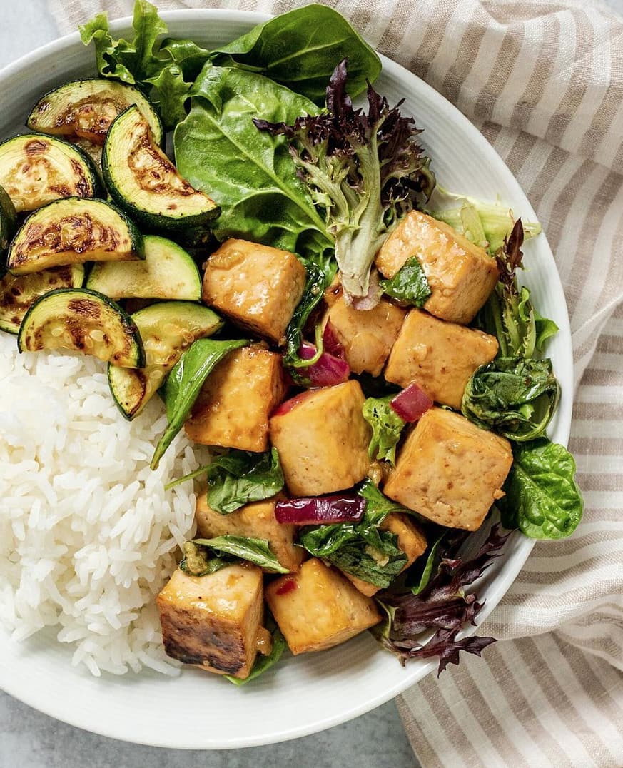 Simple Baked Lemon Basil Tofu