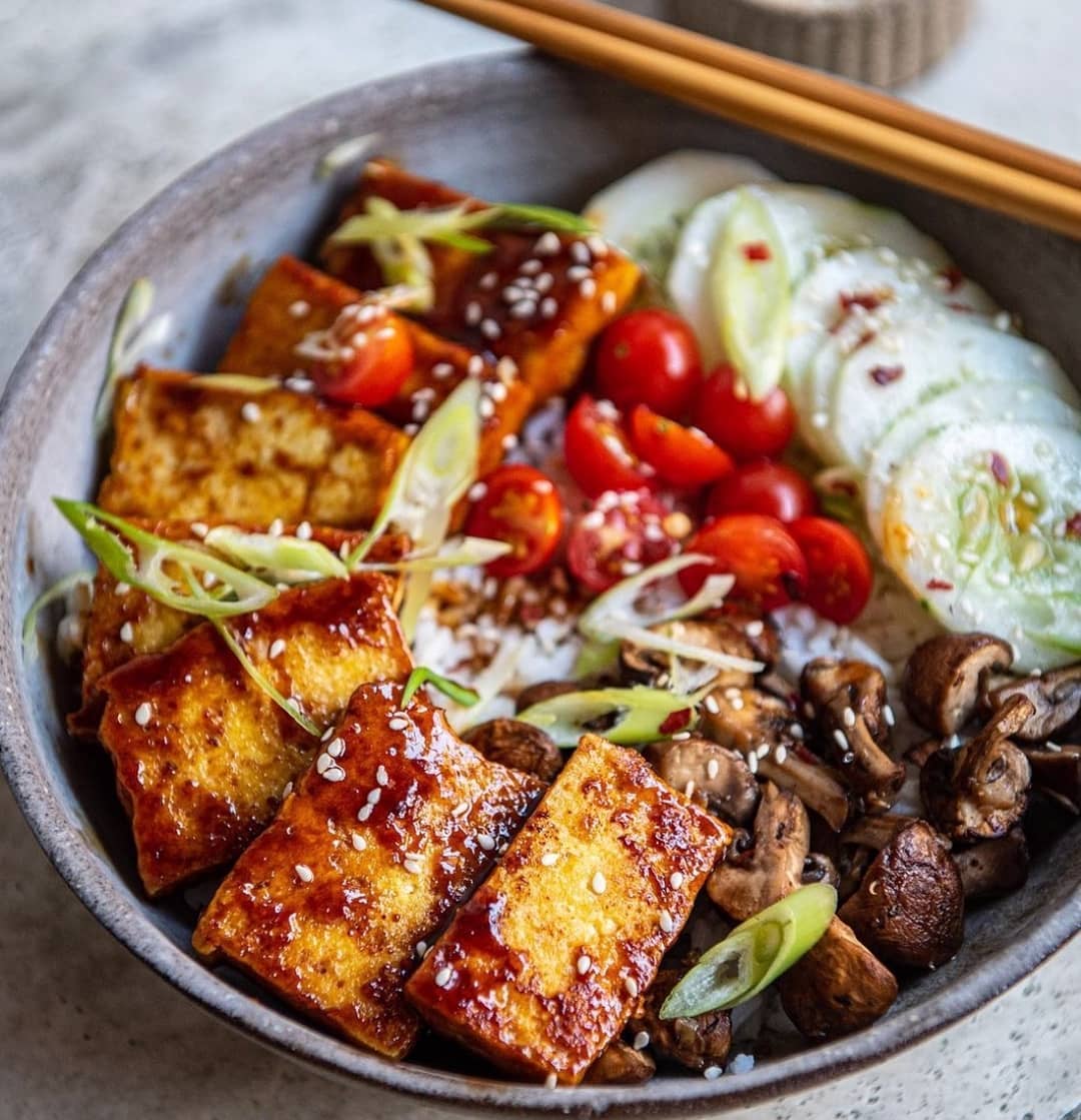 Spicy Tofu Bowl Dish