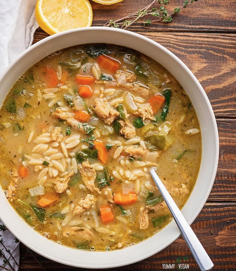 Lemon Chicken and Orzo Soup