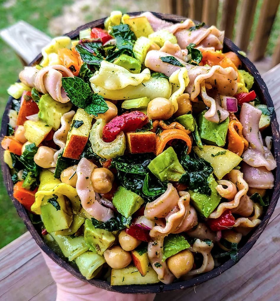 Vegan Pasta Salad with Garlic Herb Dressing