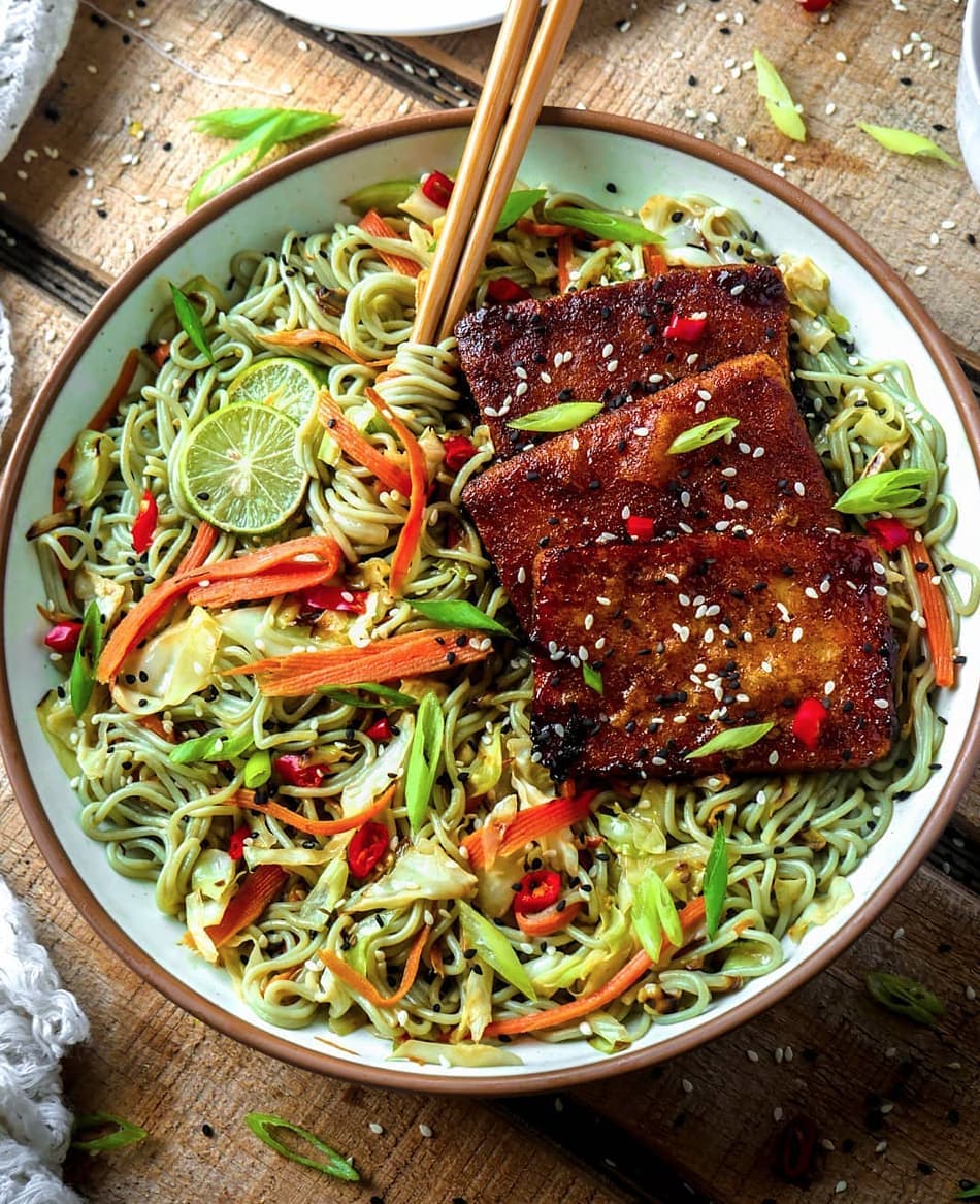 Coconut Noodles with Firecracker Tofu