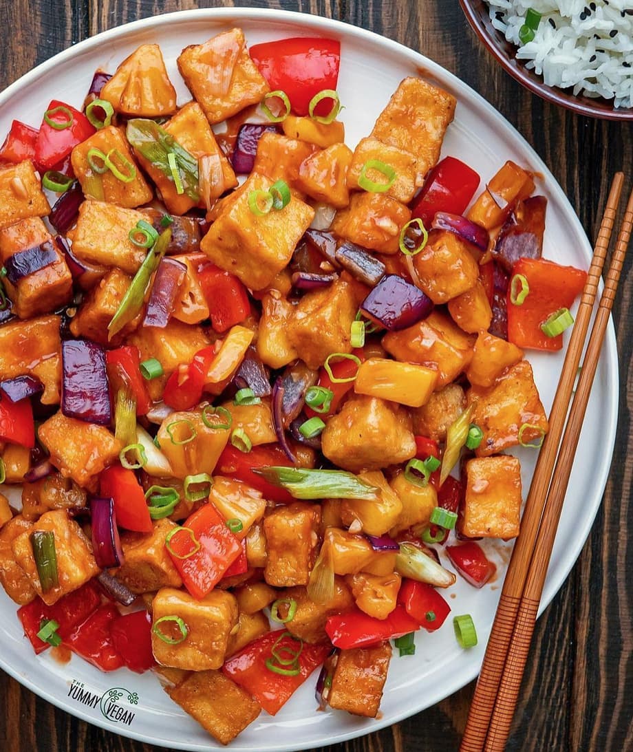 Crispy Tofu with Pineapple Sauce