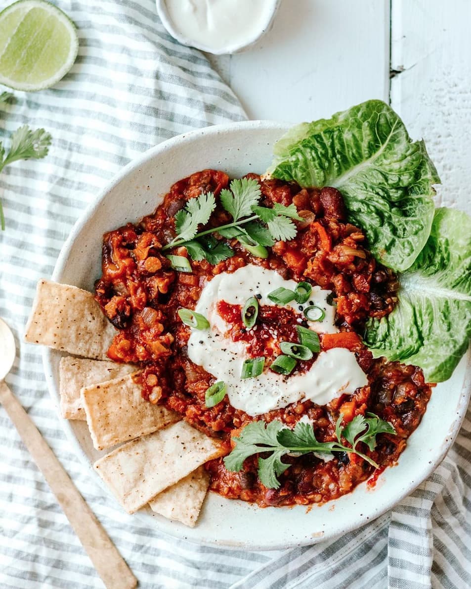 Red Lentil and Bean Chili
