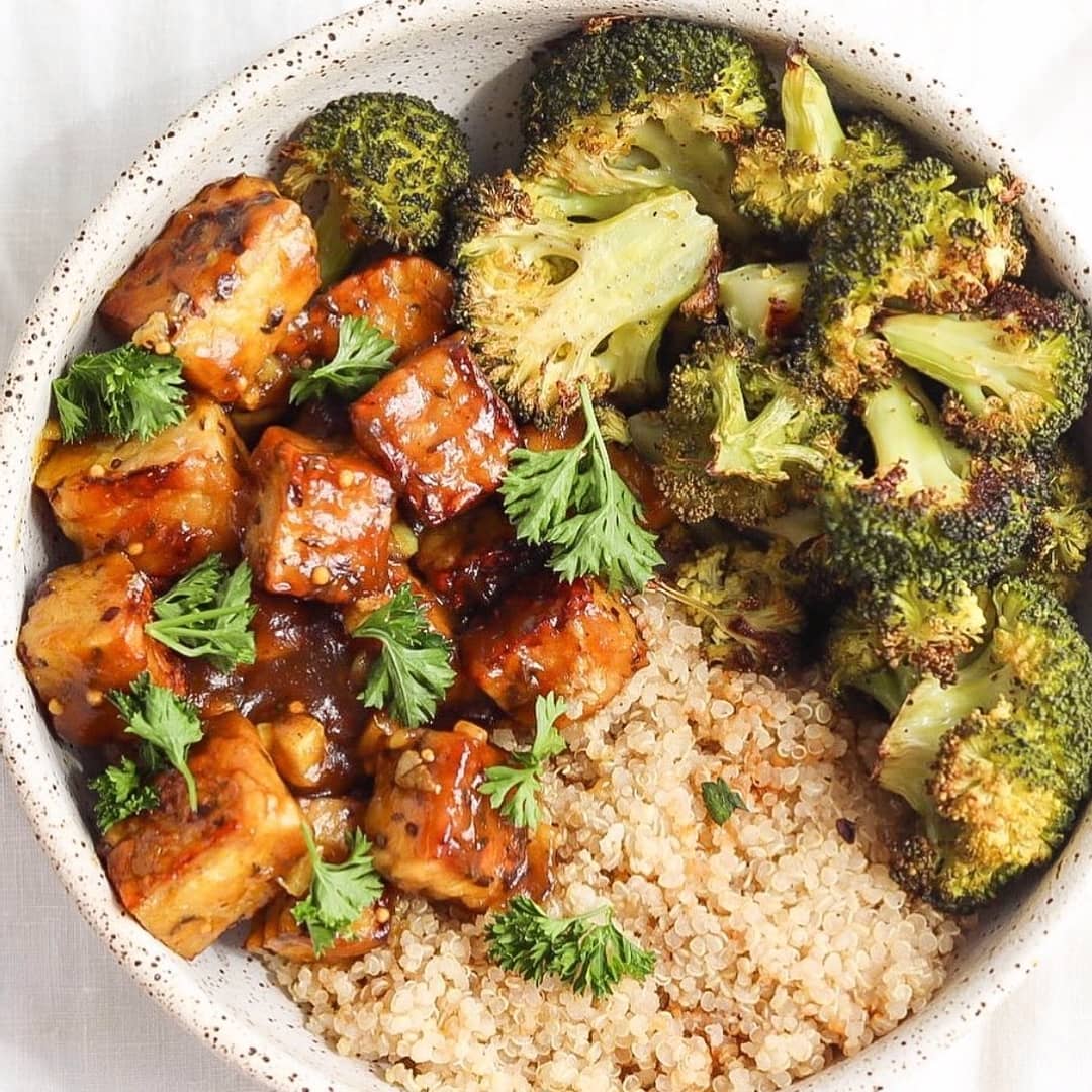 Maple Curry Tempeh Dish