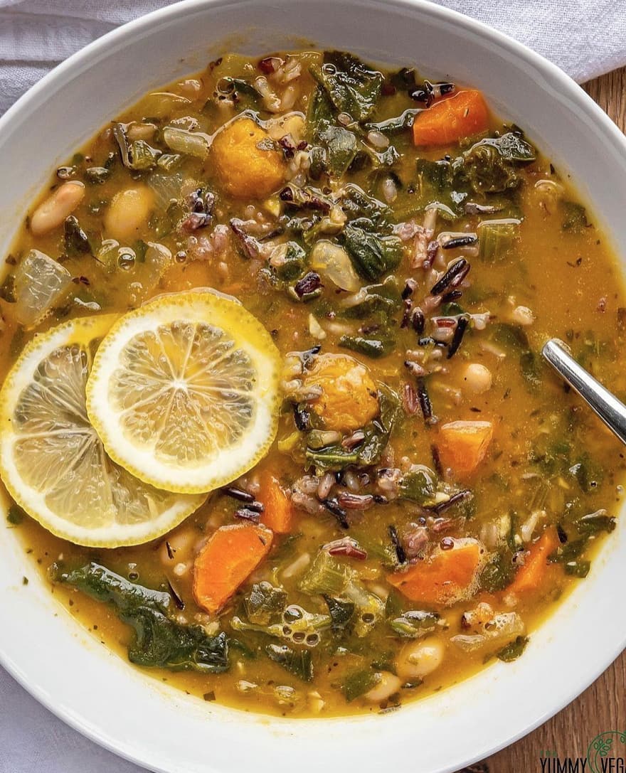 Lemony Rice and Vegetable Soup