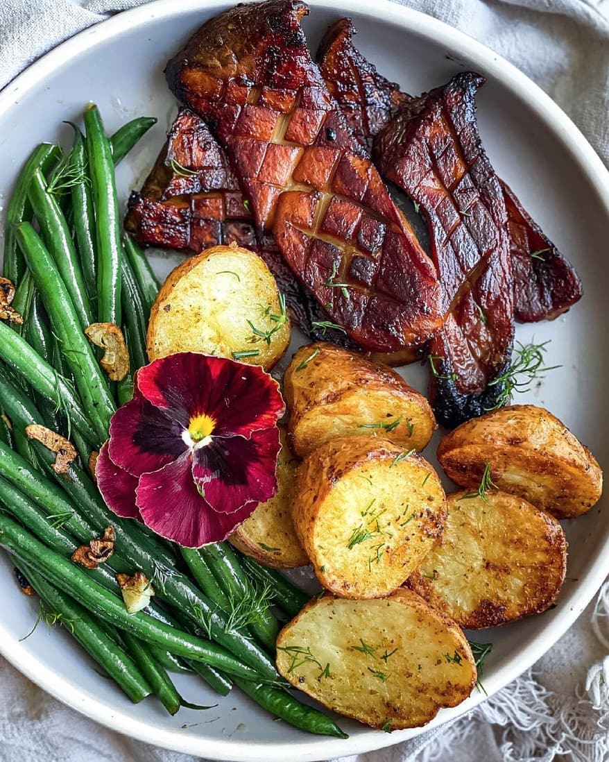 Miso Glazed King Trumpet Mushroom Steaks