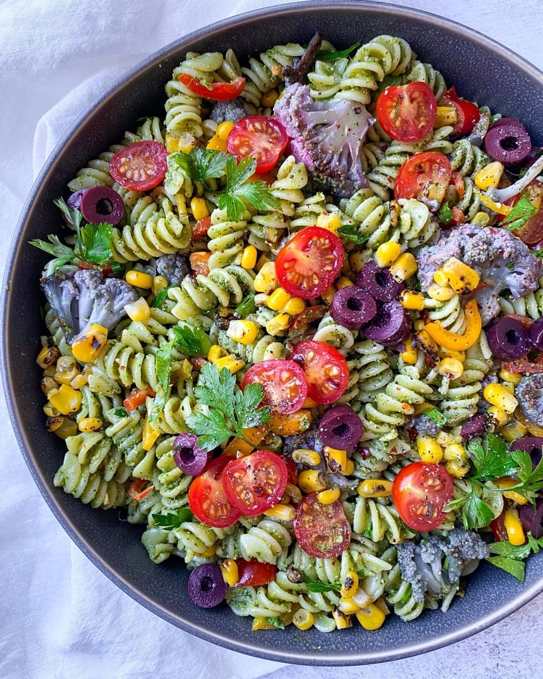 Vegan Pesto Pasta Salad