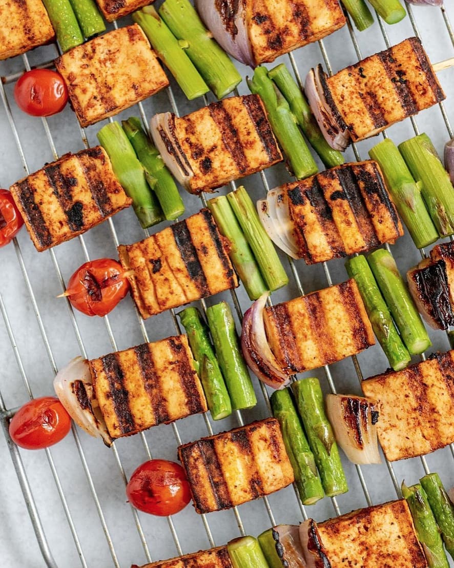 Sazón Grilled Tofu Skewers