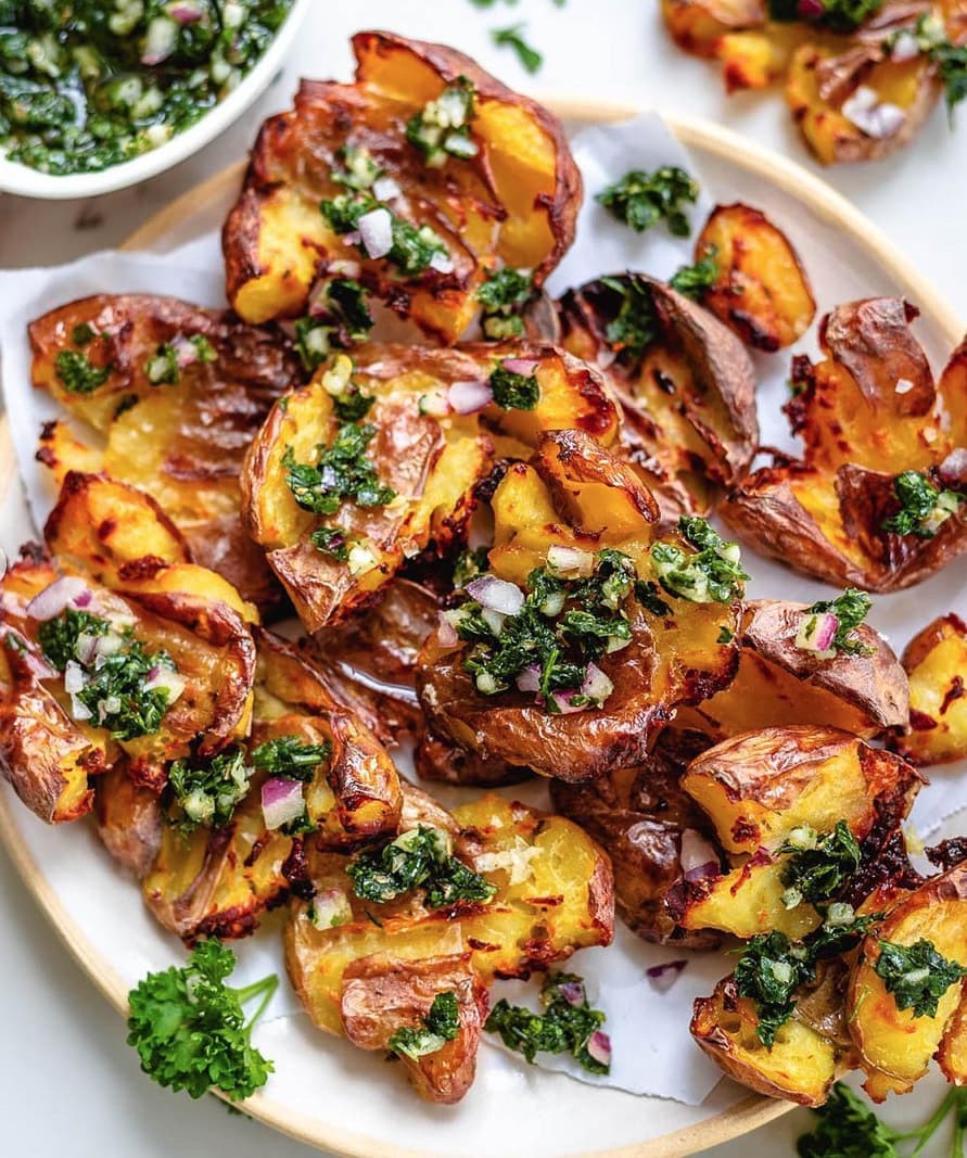 Crispy Oven-Roasted Smashed Potatoes