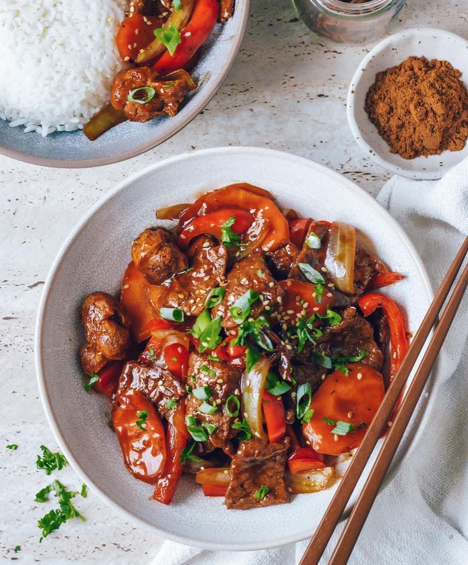 Saucy Stir-Fry with Textured Vegetable Protein