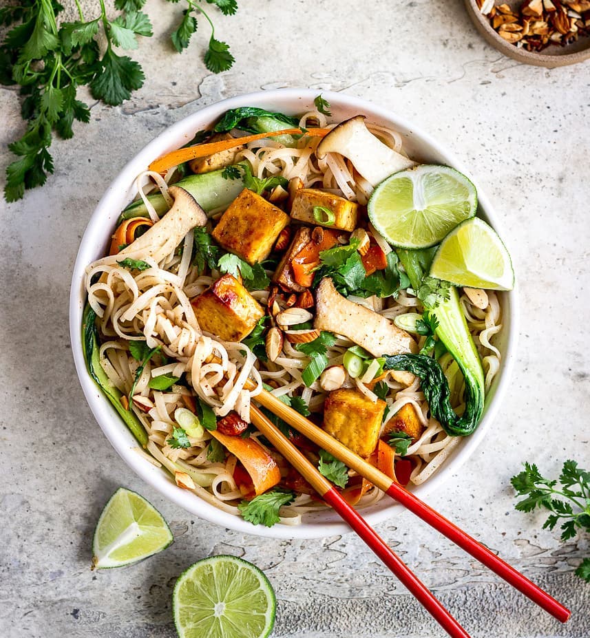 Almond Butter Tofu Noodles