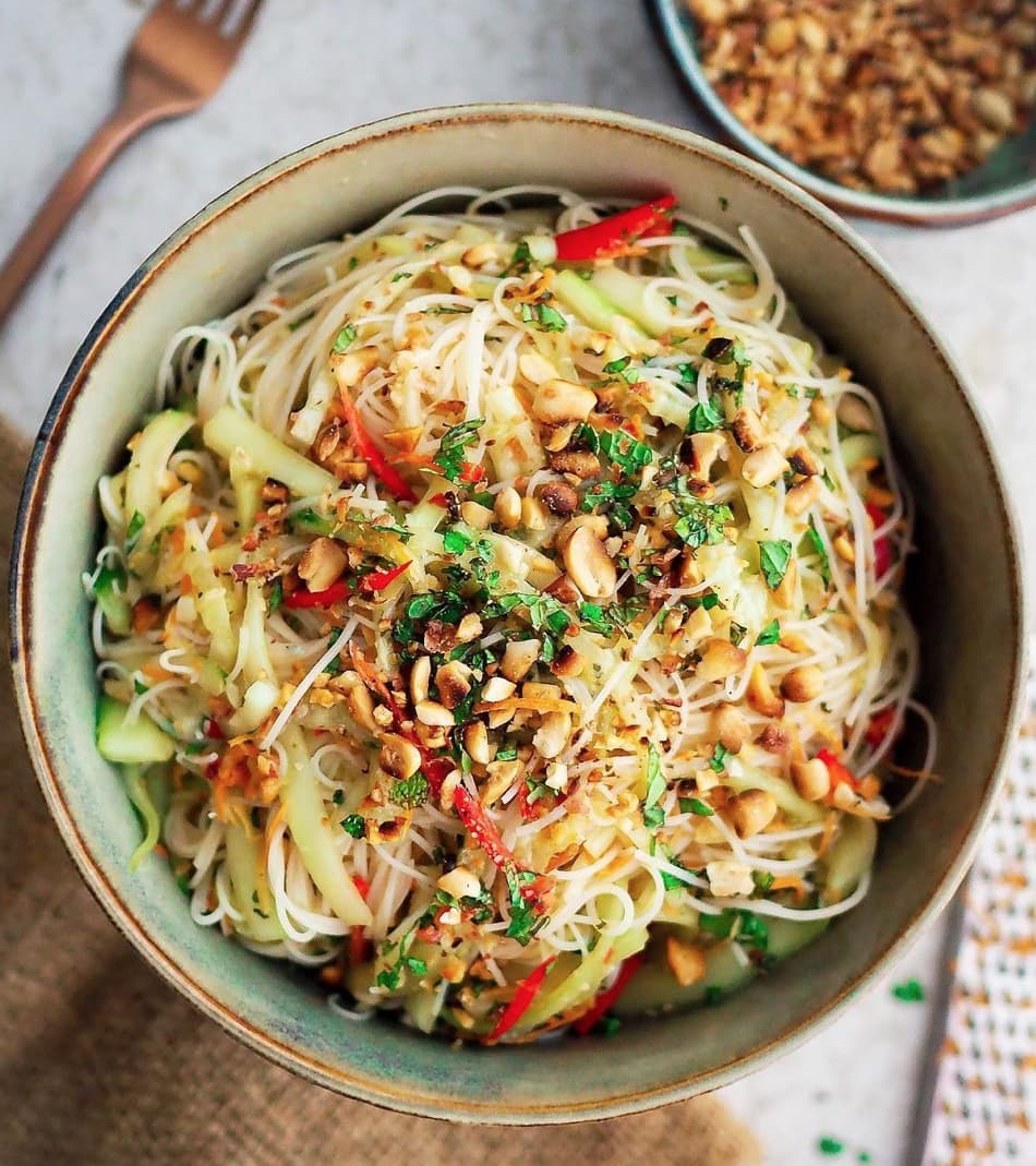 Rice Noodle and Cucumber Salad