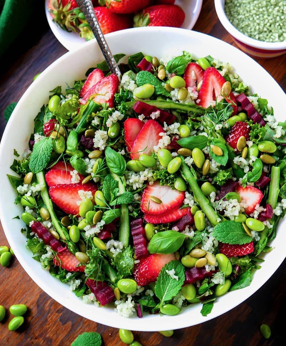 Strawberry Kale and Beets Salad