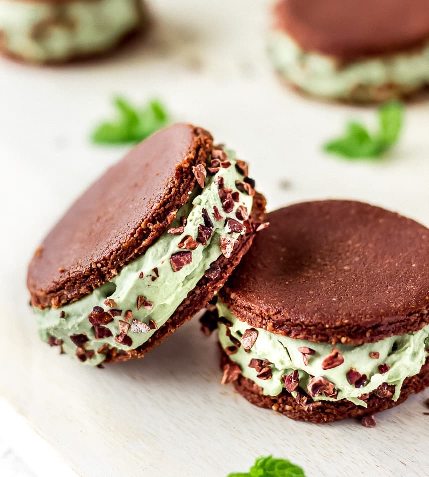 Mint Chocolate Chip Ice Cream Sandwiches