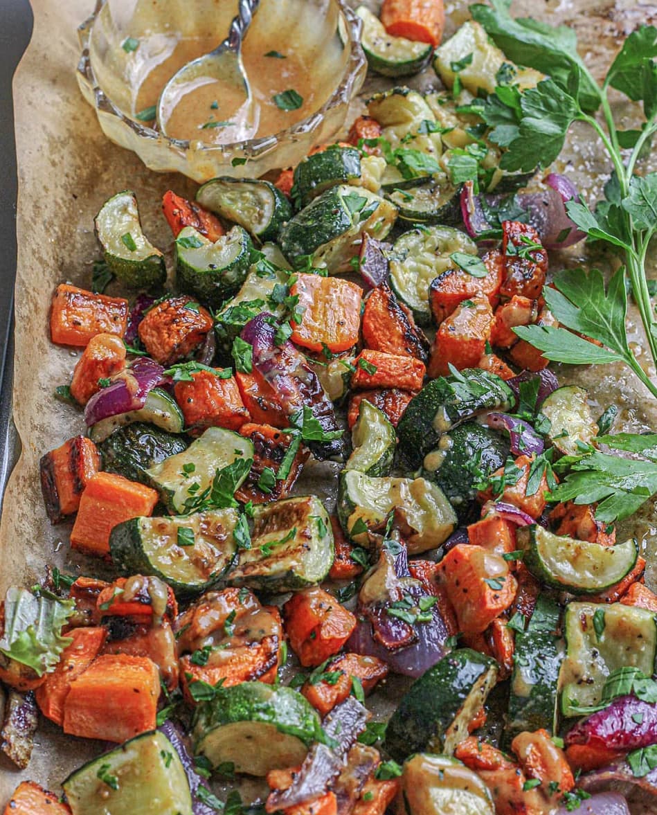 Maple Dijon Roasted Vegetables