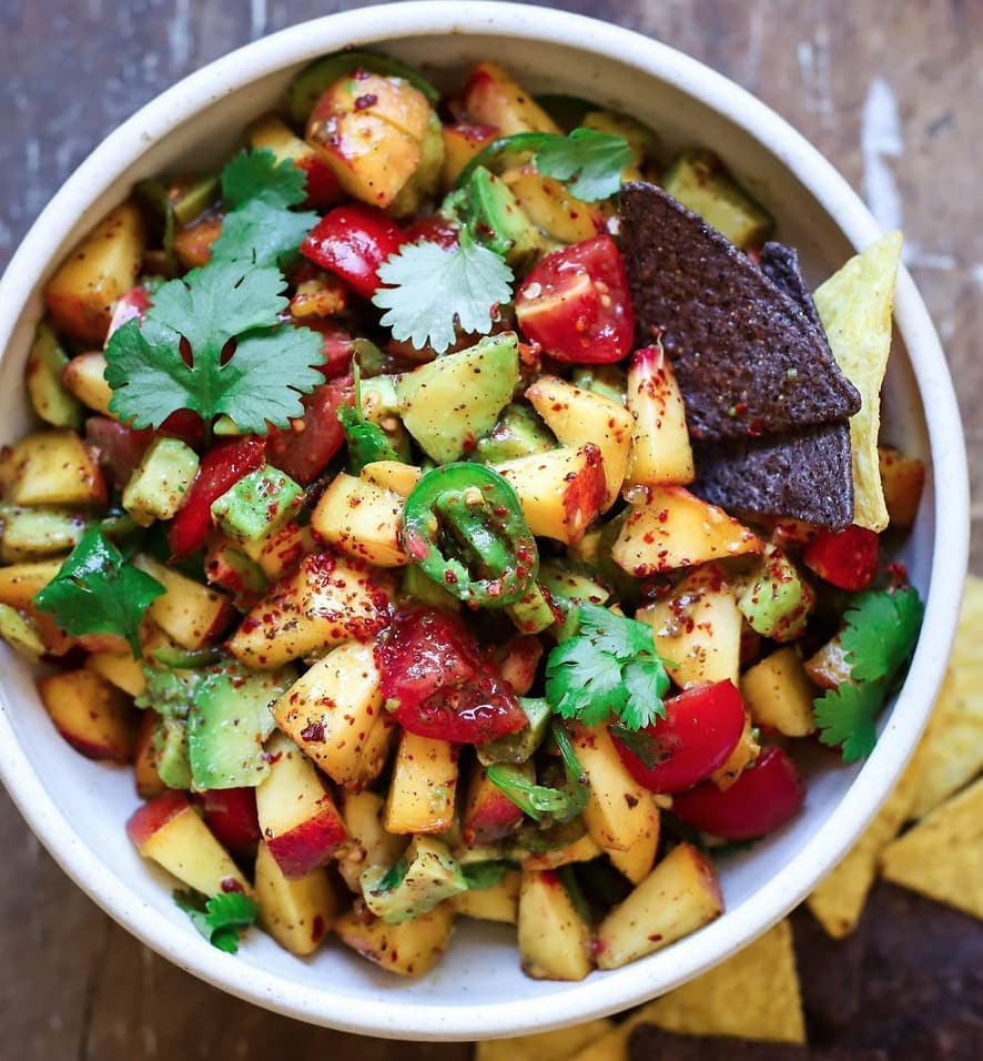 Chunky Peach and Sumac Salsa