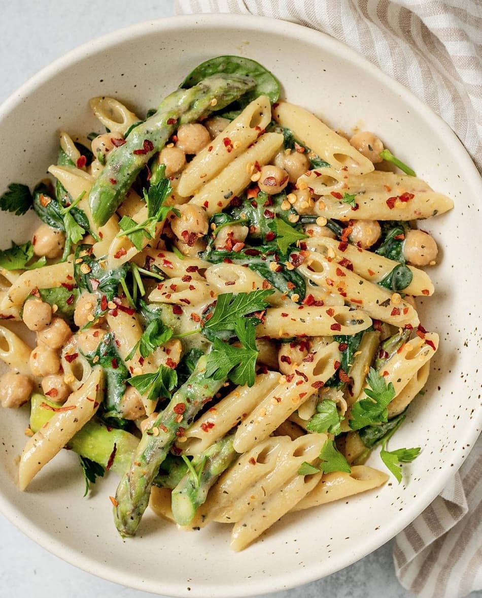 Vegan White Sauce Penne Pasta