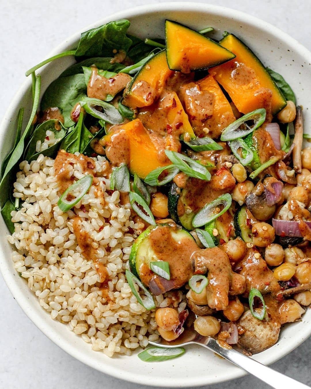 Almond Miso Chickpea Nourish Bowl