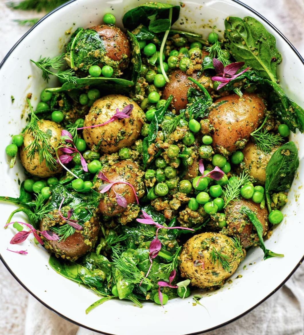 Warm Meaty Potato Salad