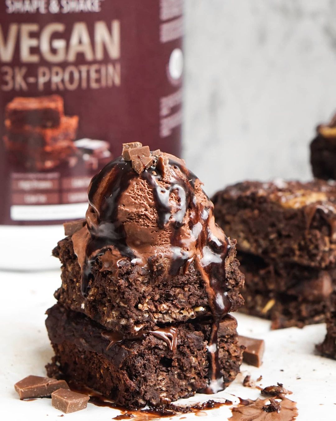 High Protein Vegan Banana Chocolate Oat Bars