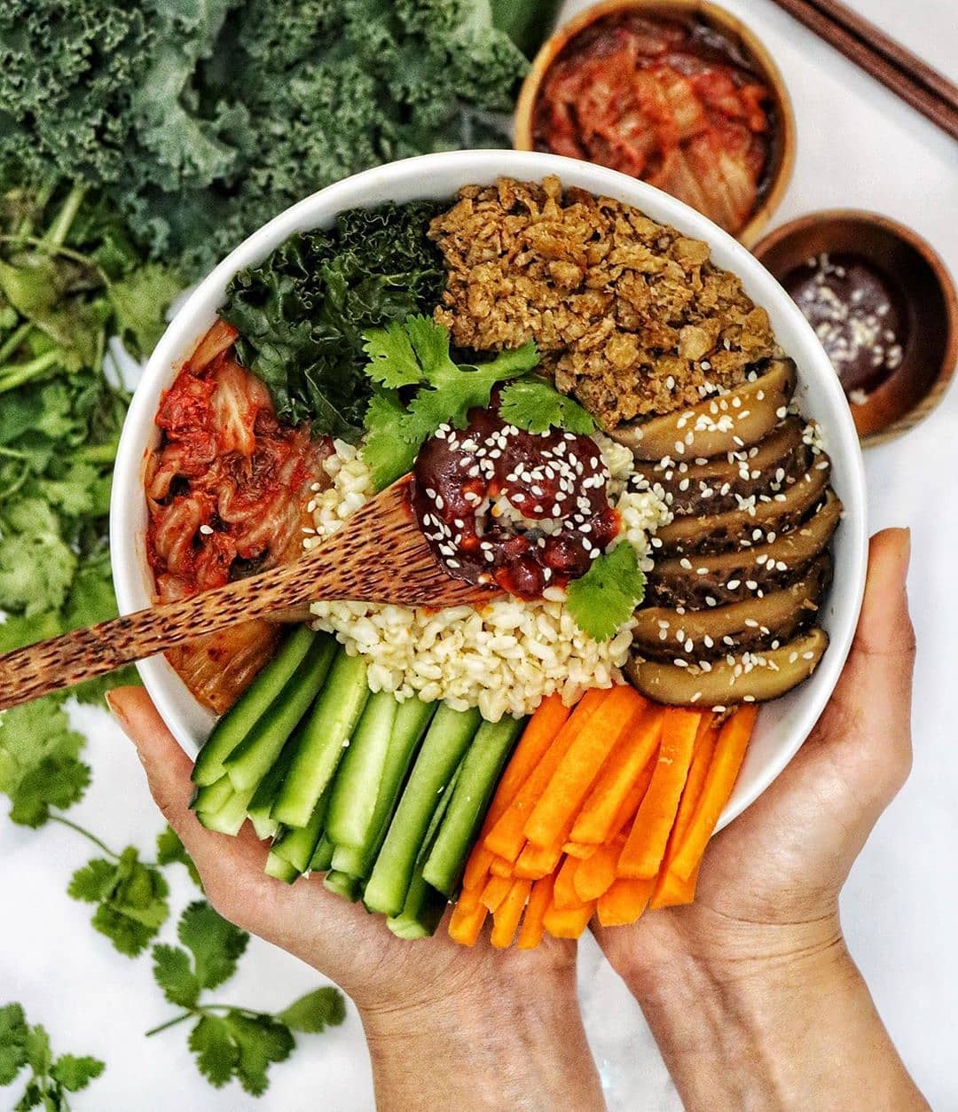 Vegan Bibimbap with Bulgogi Mince