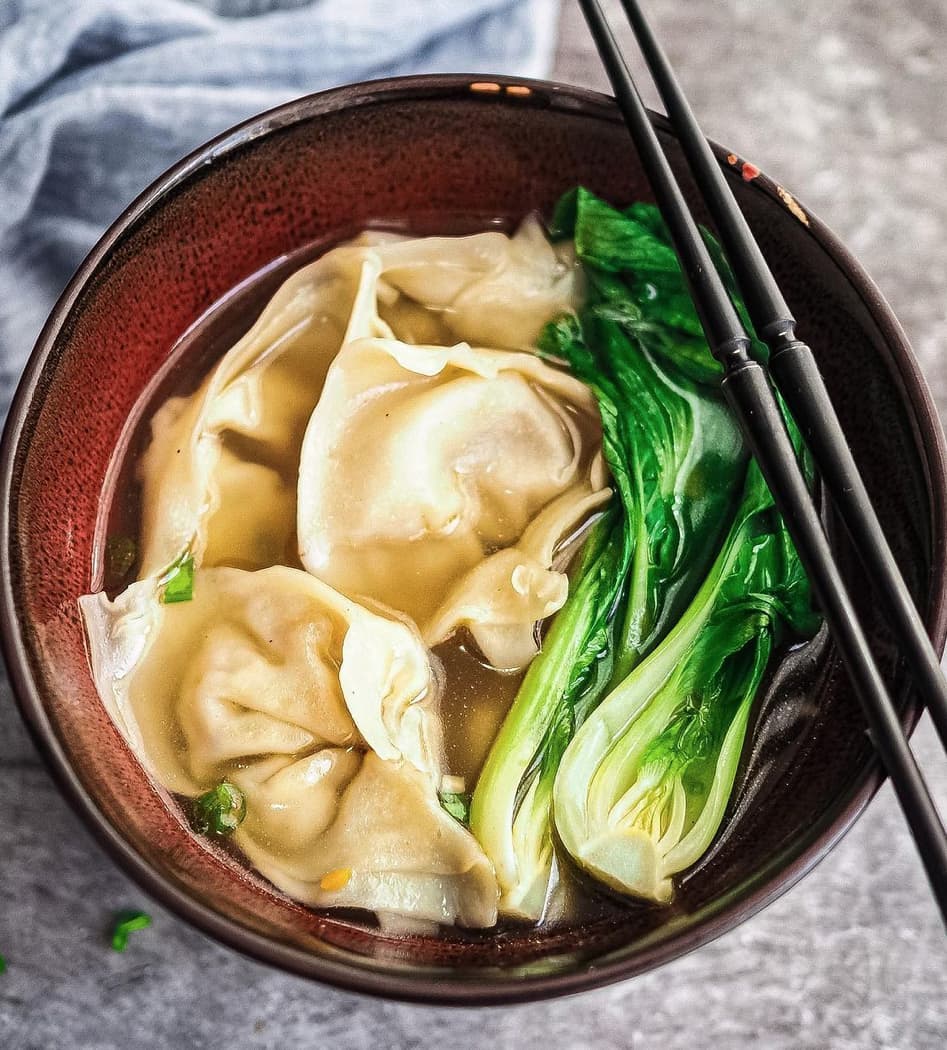 Hearty Tofu Wonton Soup