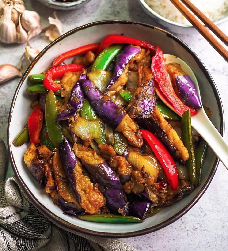 Easy Vegan Eggplant Stir-Fry
