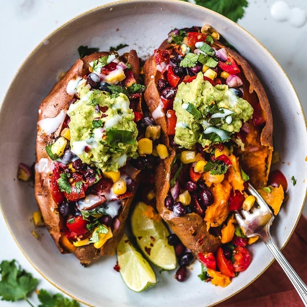 Black Bean Stuffed Sweet Potatoes