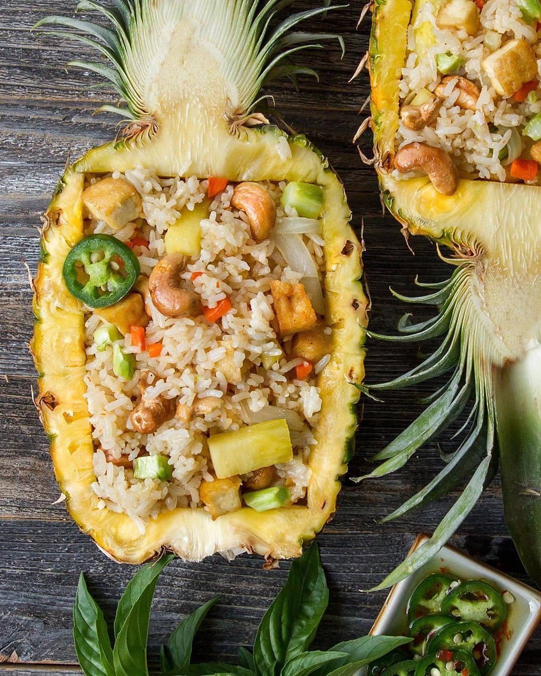 Vegan Pineapple Fried Rice with Cashews
