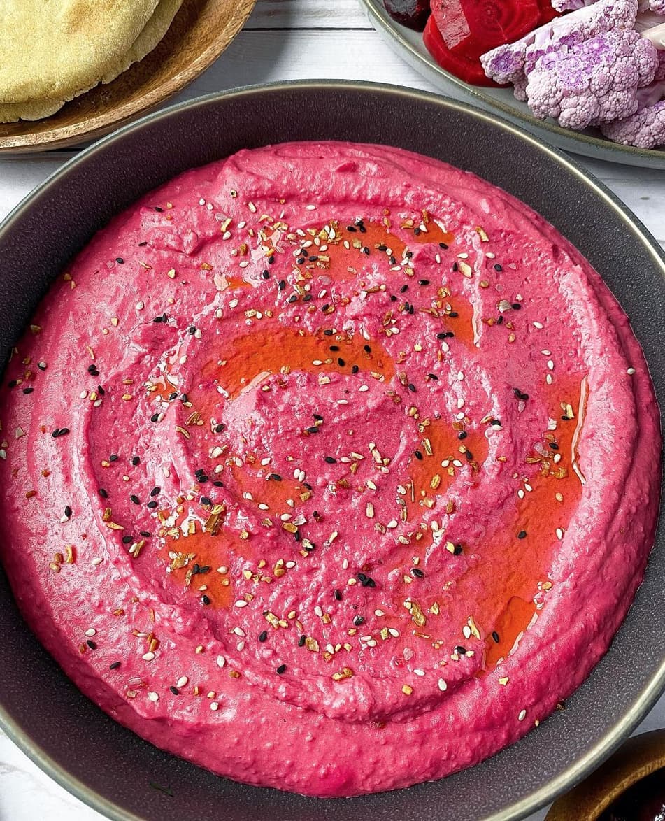 Vegan Beet Hummus Dip