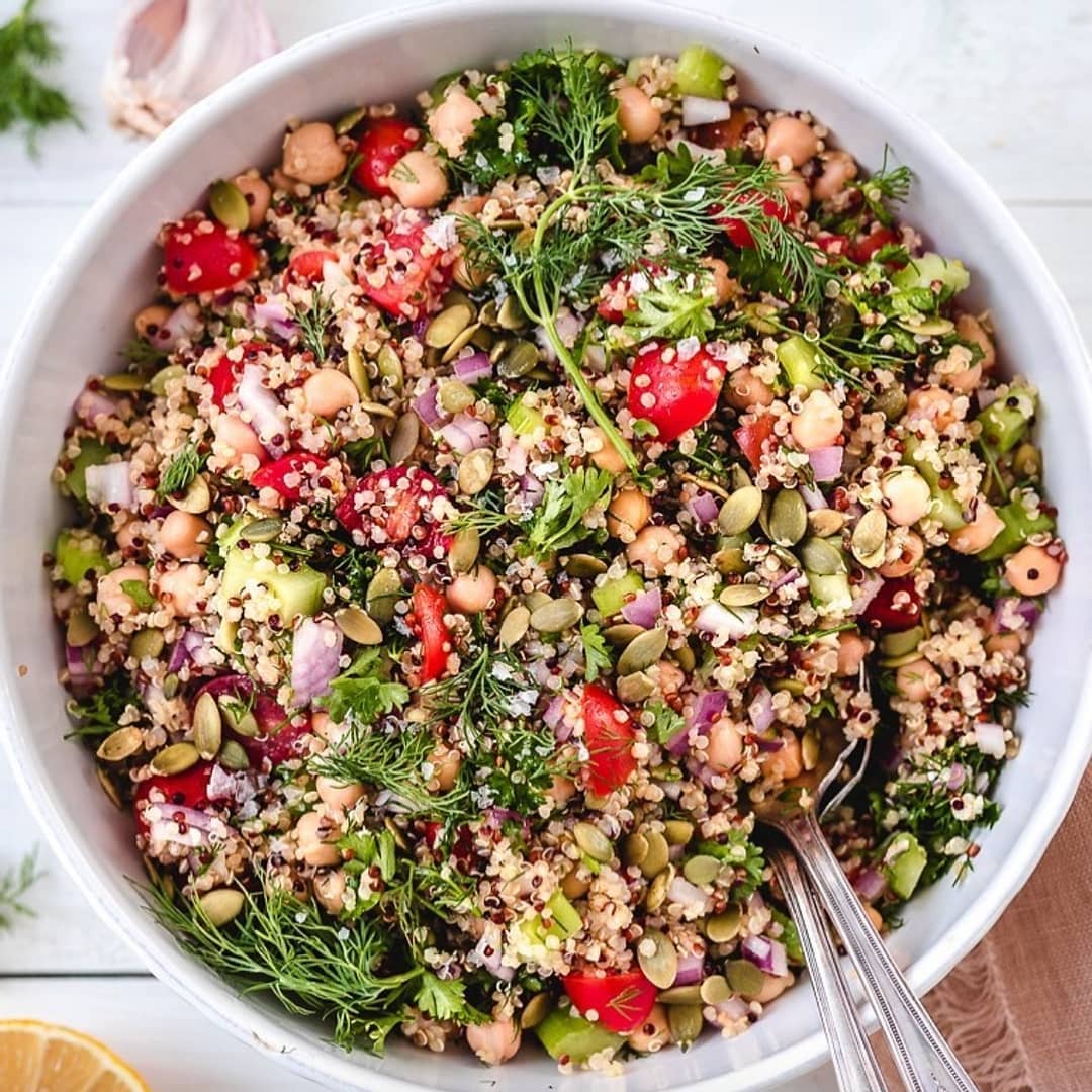 Easy Quinoa Chickpea Salad