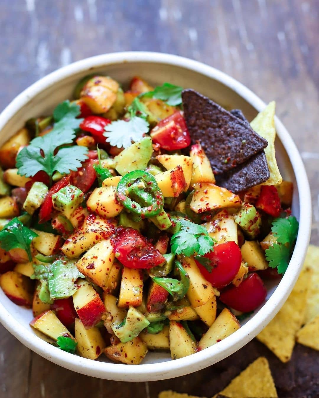 Chunky Peach and Sumac Salsa