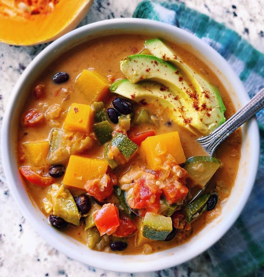 Slow Cooker Butternut Squash Harvest Soup
