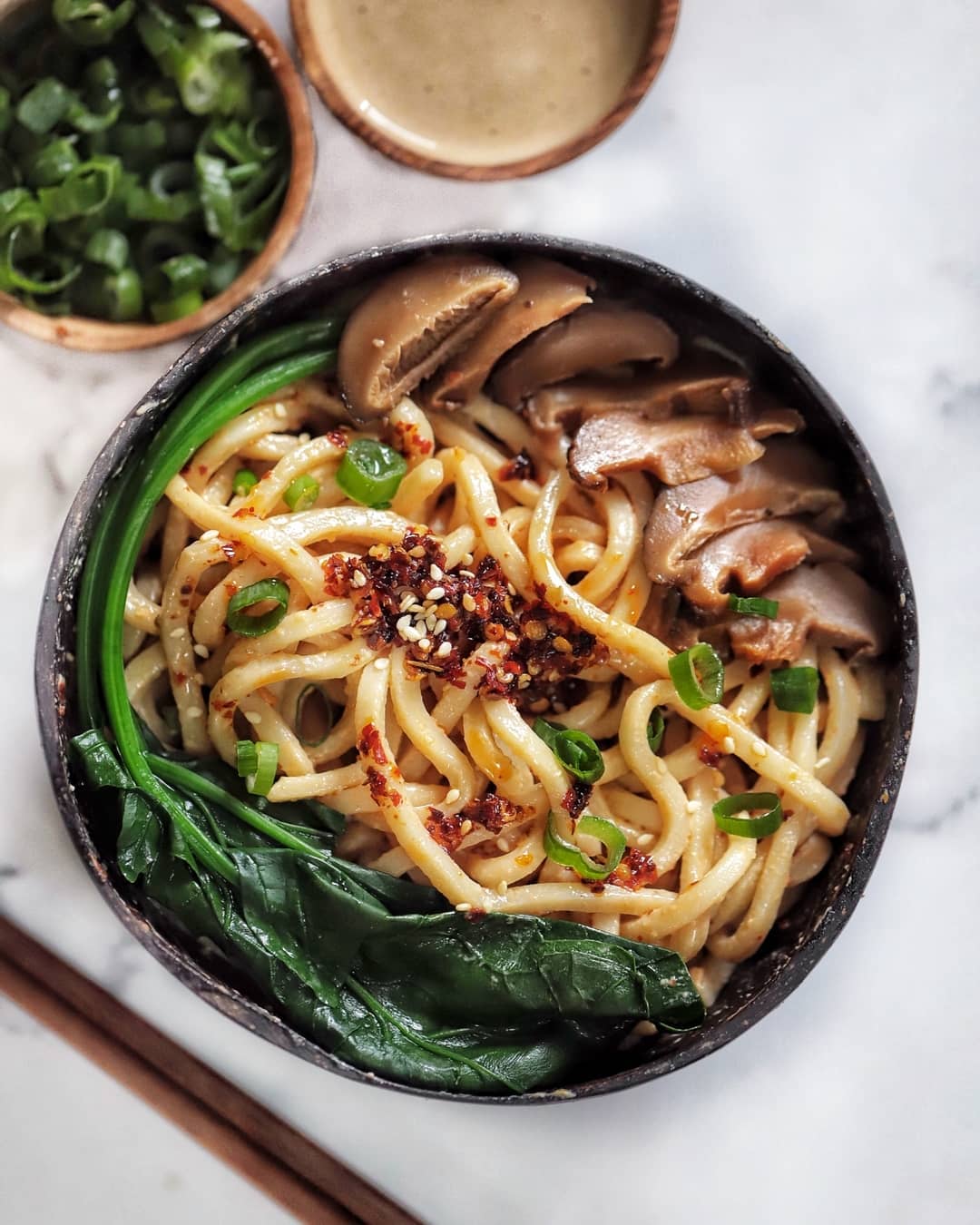 Vegan Dandan Noodles with Tahini Sauce
