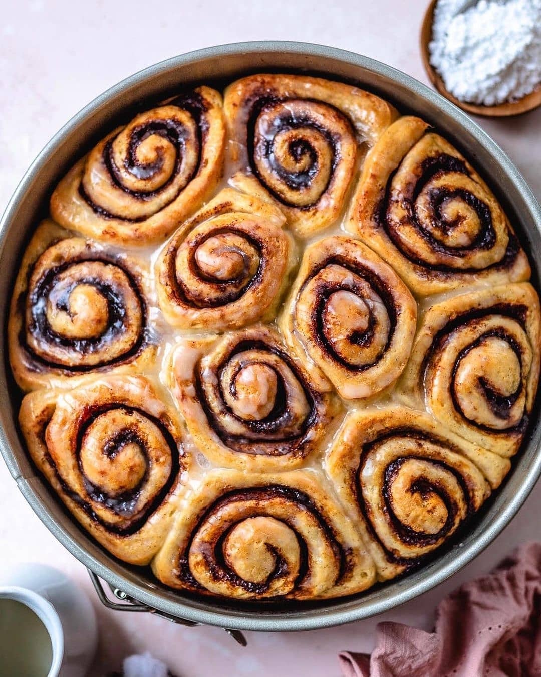 Vegan Cinnamon Rolls with Almond Icing