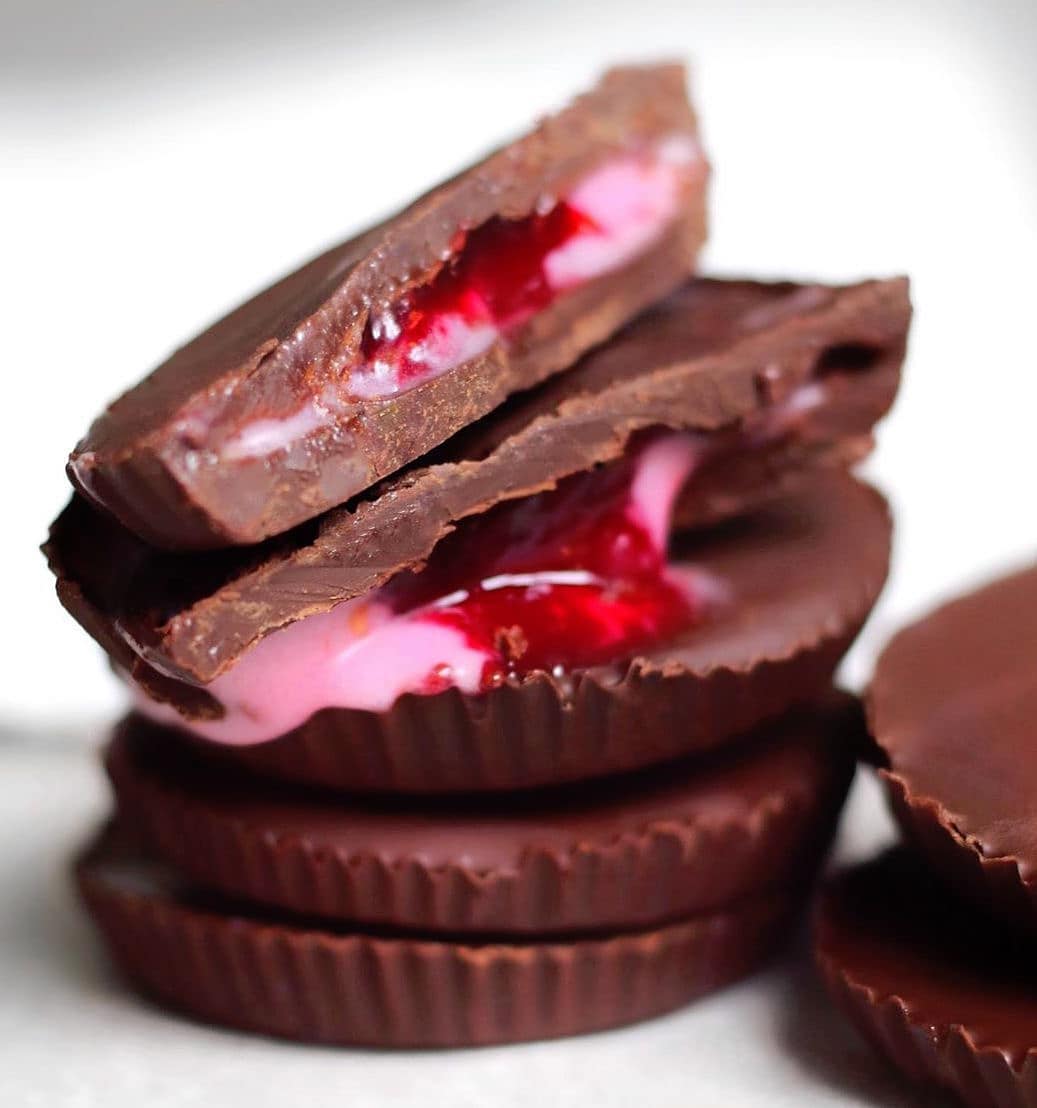 Vegan Raspberry Chocolate Cups